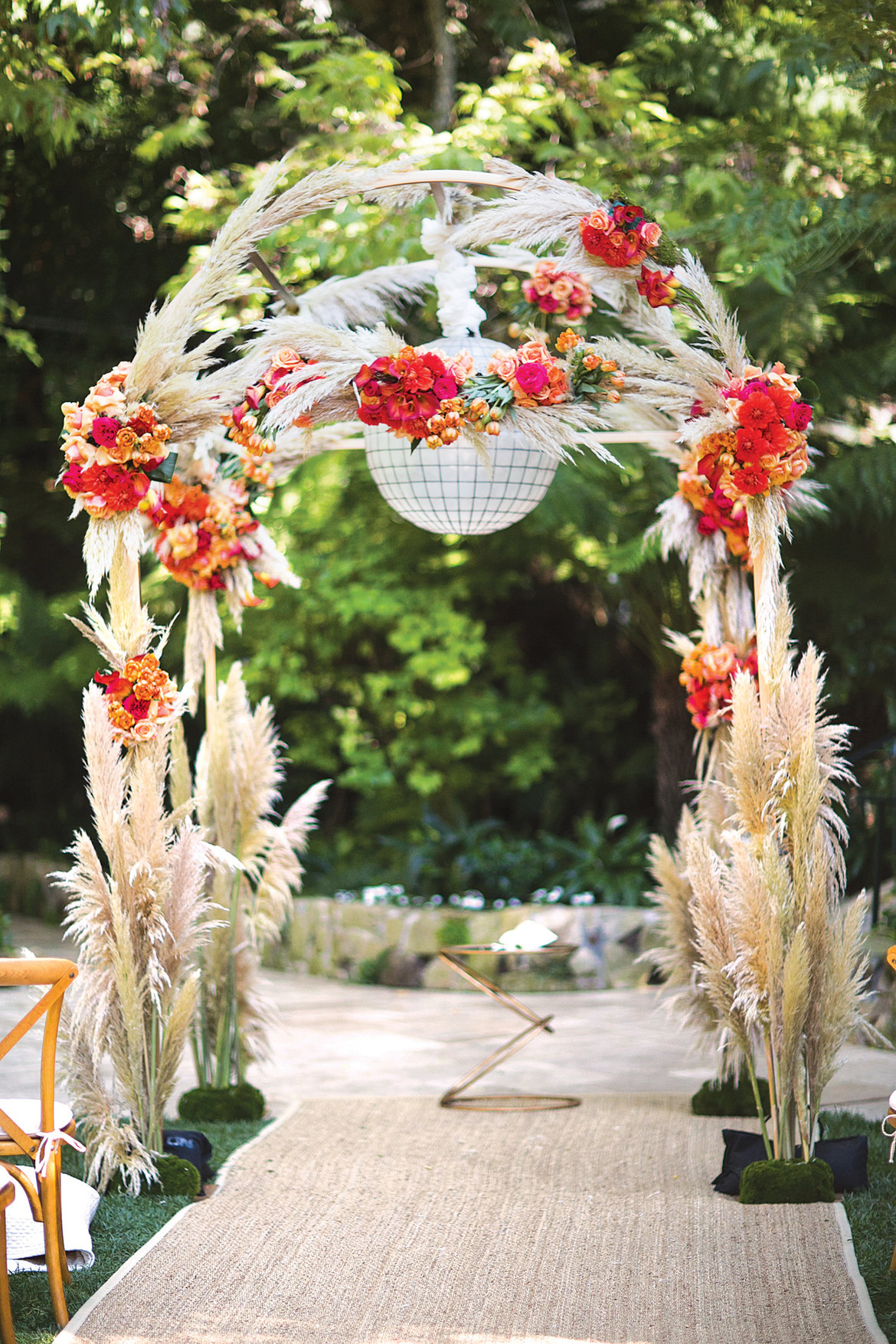 bold wedding ceremony decor