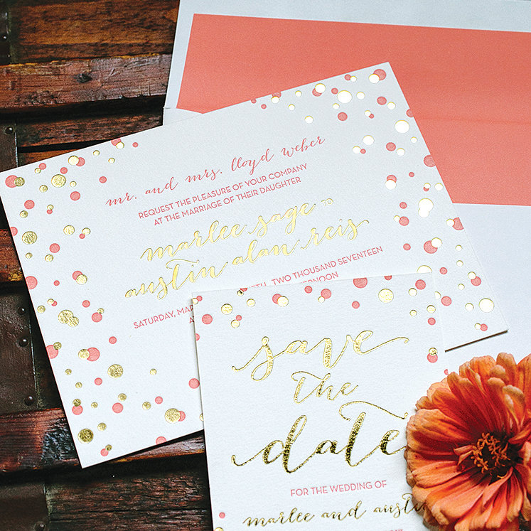 bold wedding ceremony invitations