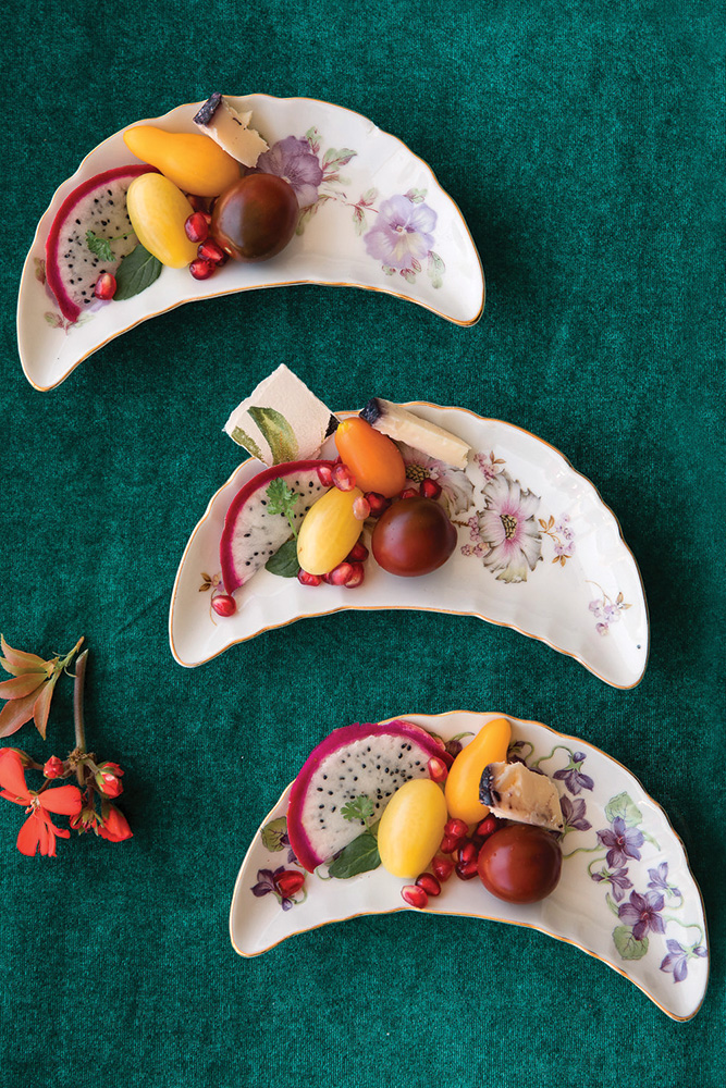 Vintage fruit plates