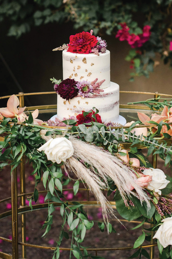 boho chic wedding cake