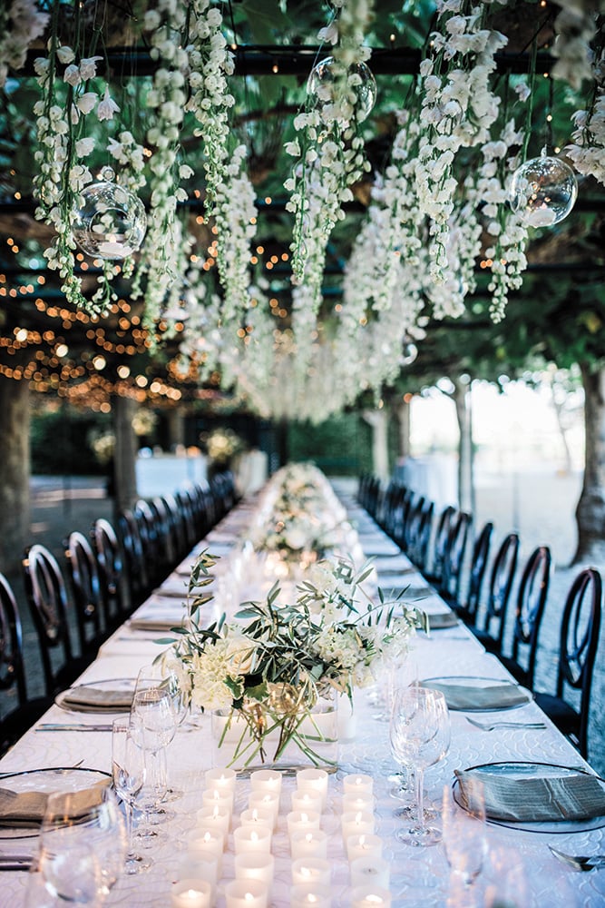 Garden wedding reception