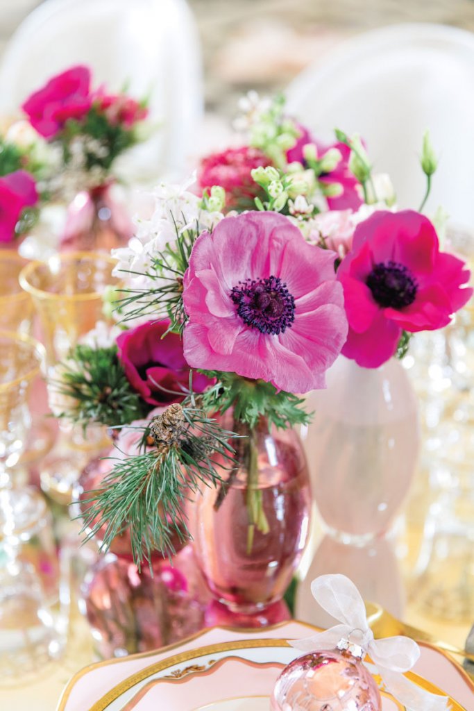 pink wedding flowers