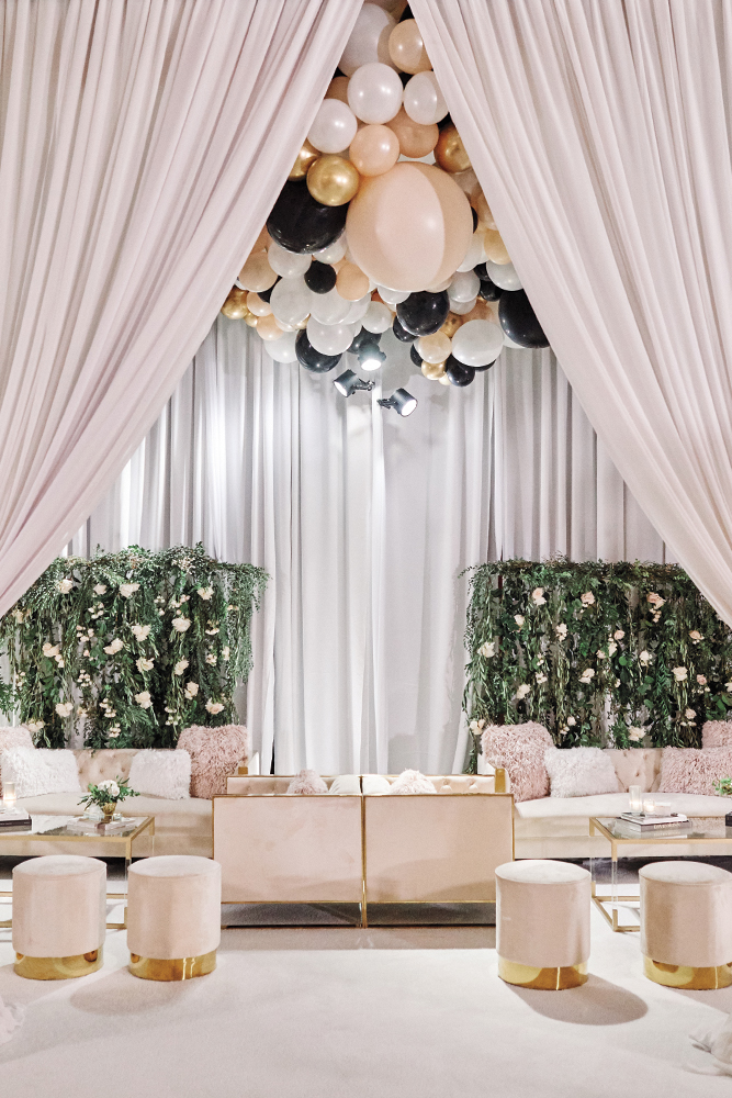 modern wedding reception