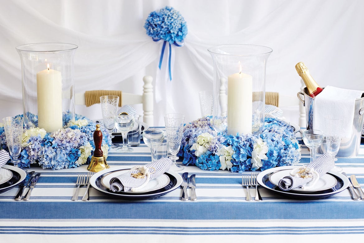 nautical wedding tablescape