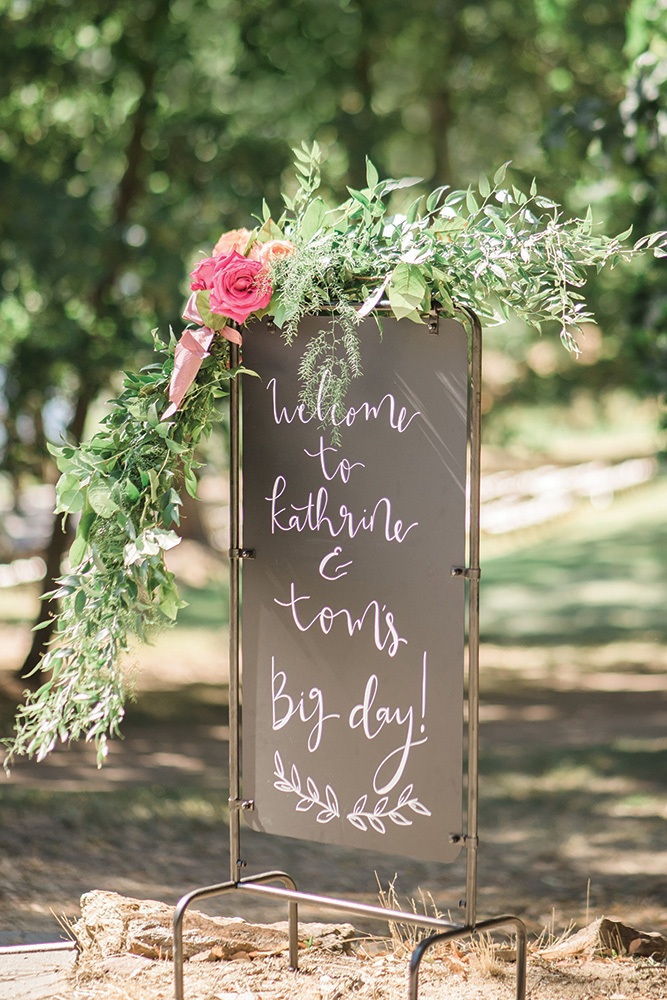 Wedding reception entrance sign