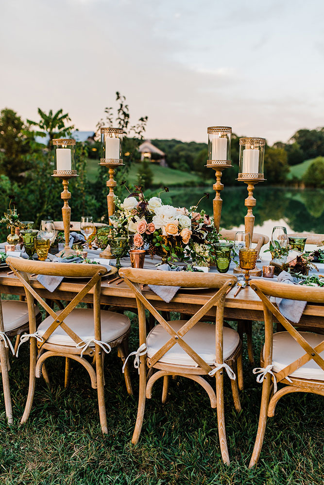 outdoor wedding reception