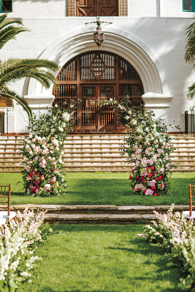 Outdoor wedding ceremony