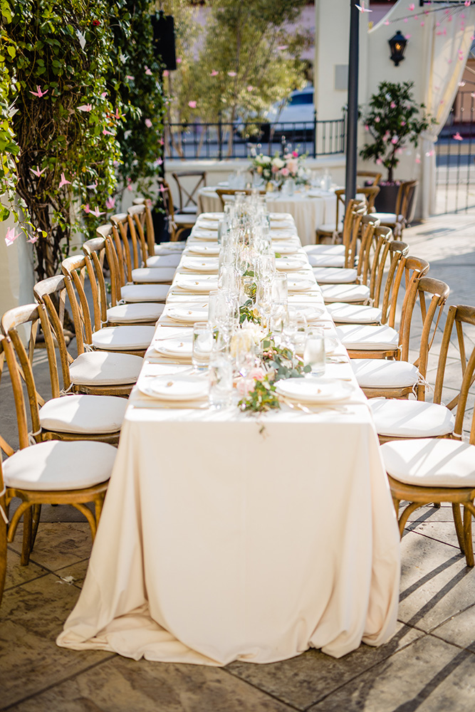 Outdoor wedding reception