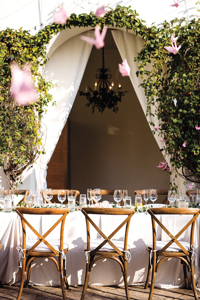 Outdoor wedding reception