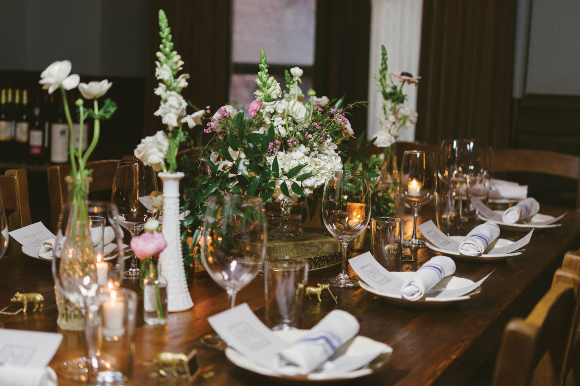 intimate wedding tablescape
