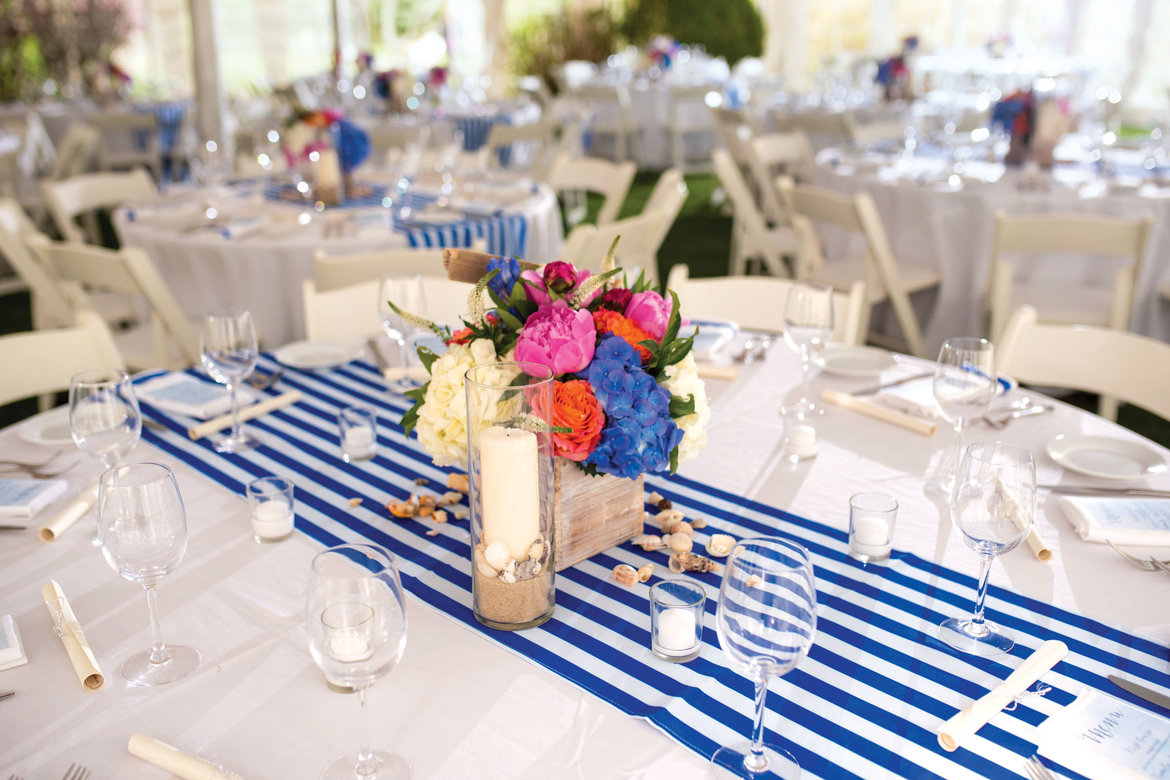 beach wedding centerpiece