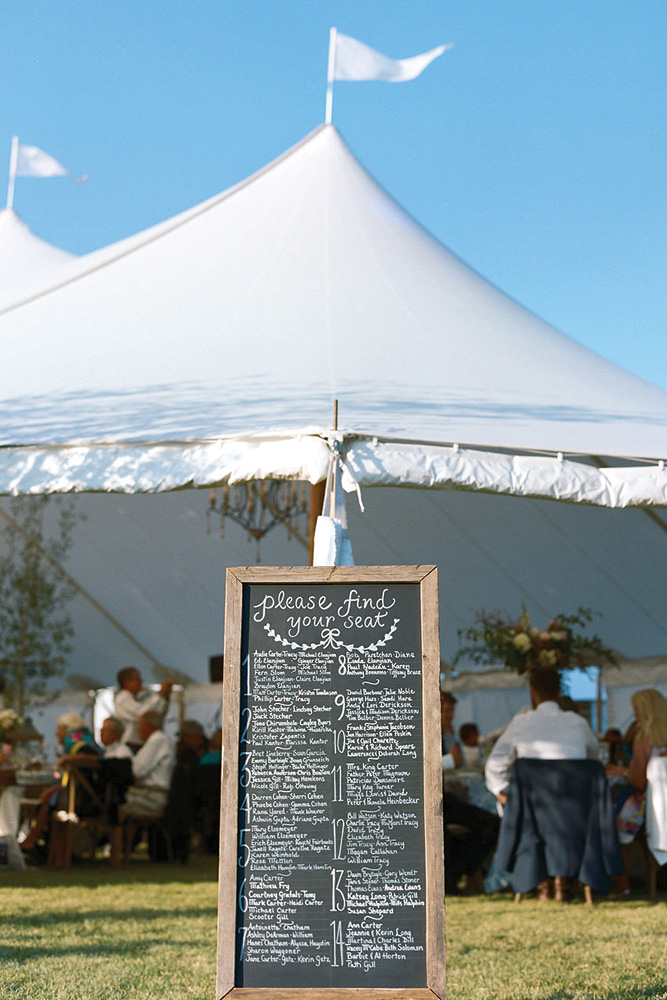 wedding reception tent