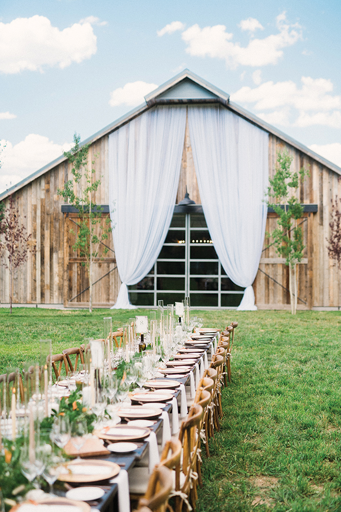 outdoor wedding reception