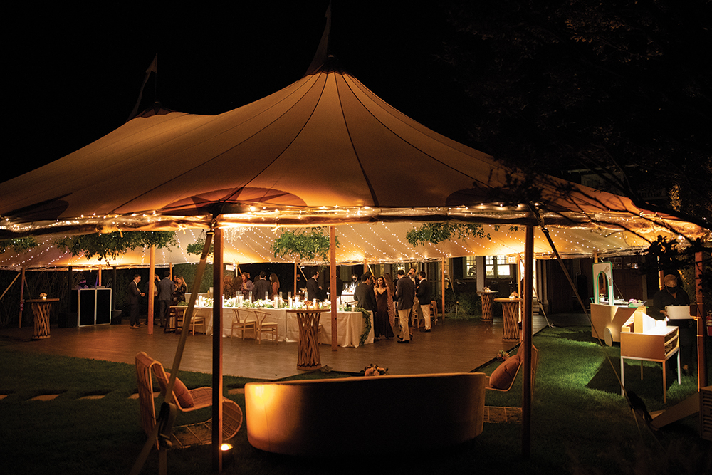 wedding reception tent