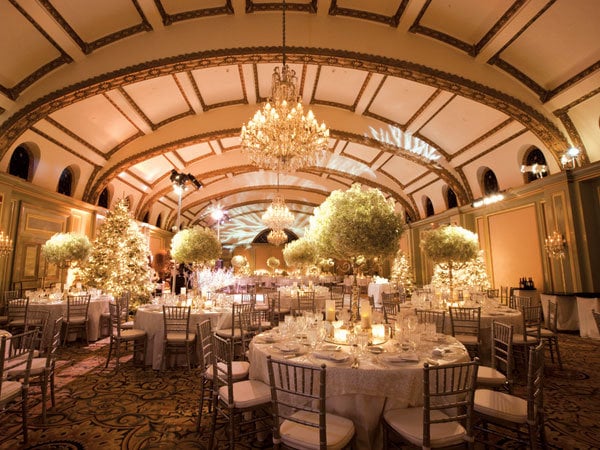 winter wedding reception