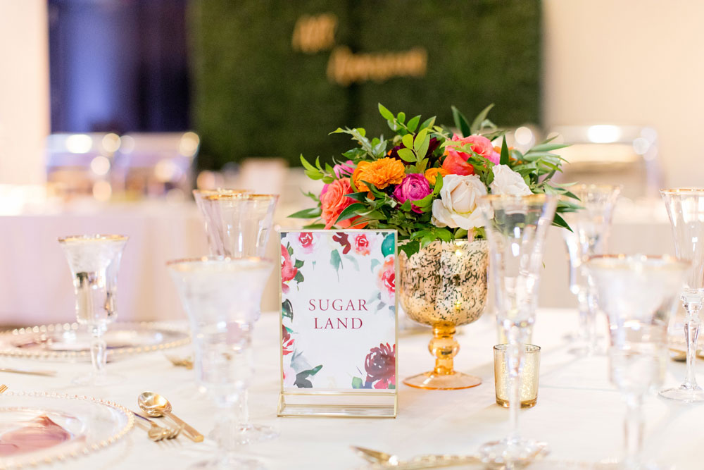 Reception Table decor