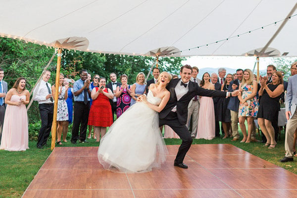 Bride and groom first dance