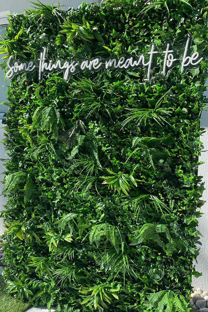 wedding greenery wall