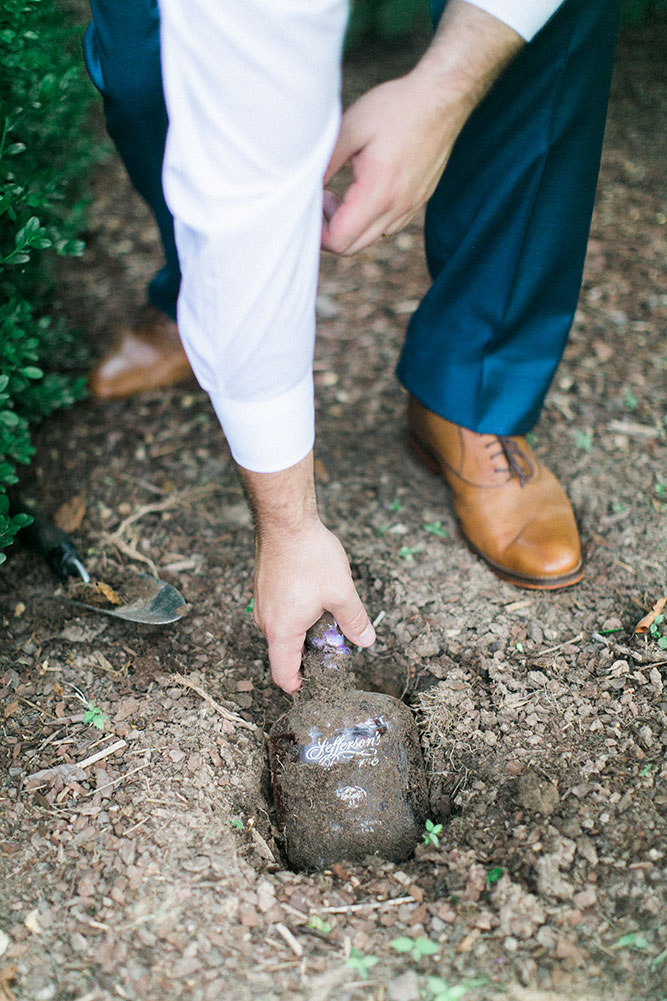 burying the bourbon wedding trend
