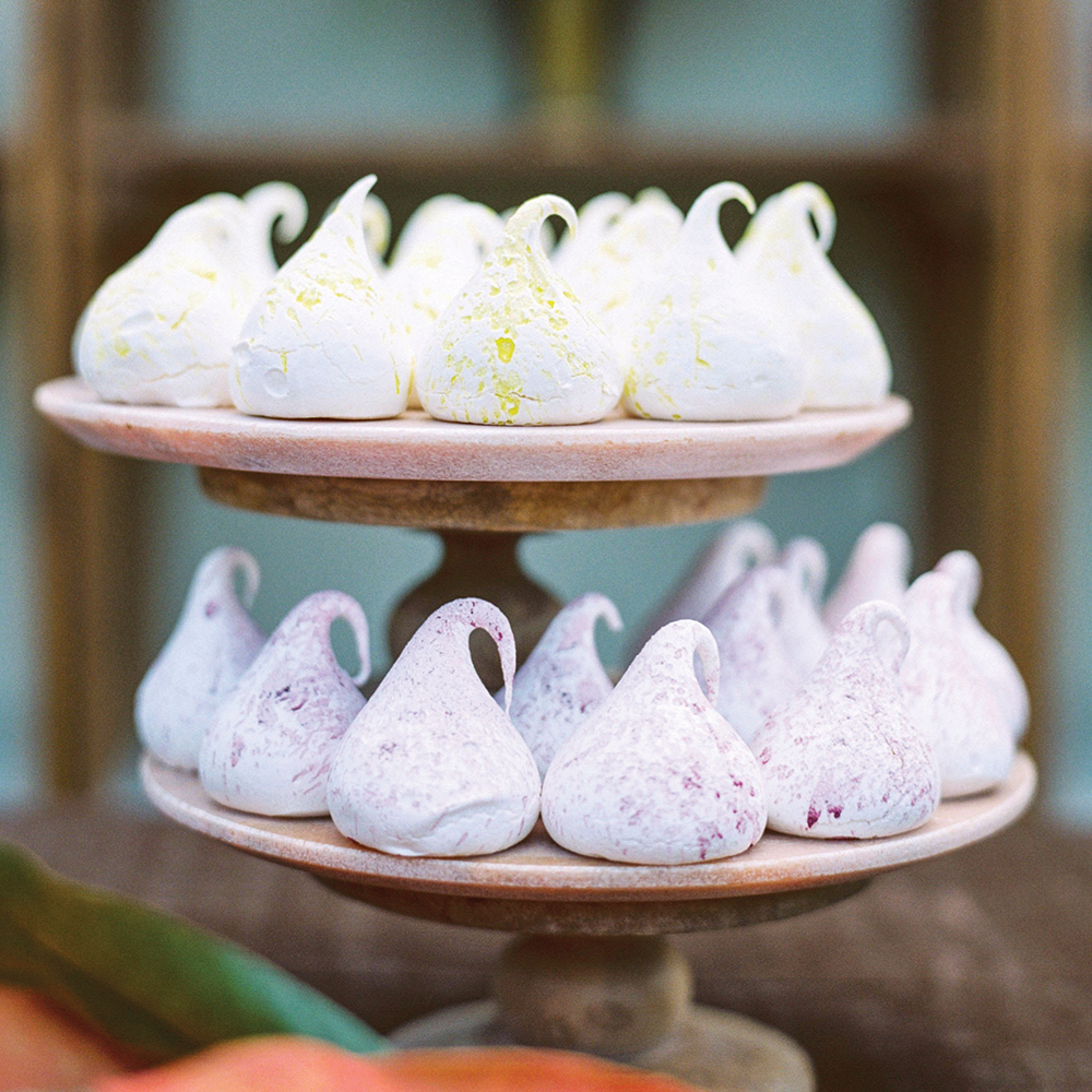 meringue display at wedding