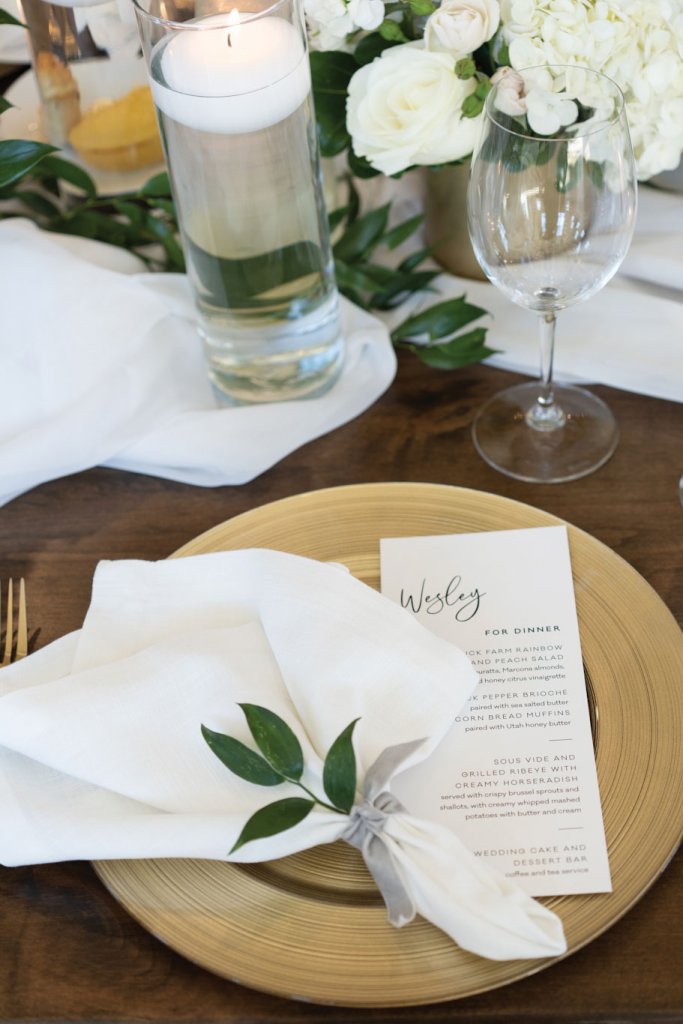 wedding place setting