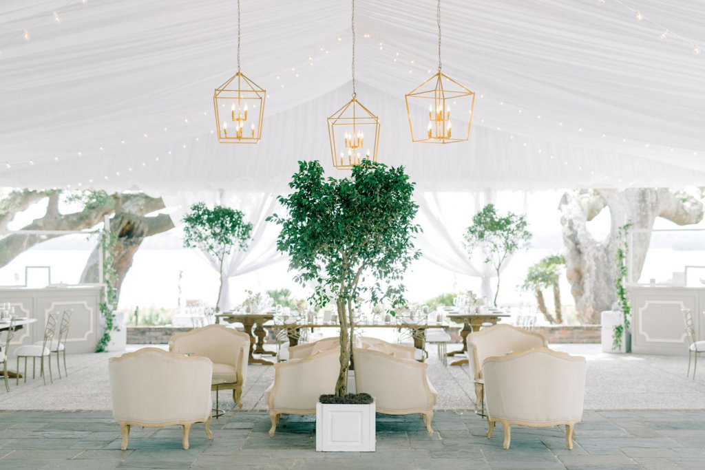 wedding reception in tent