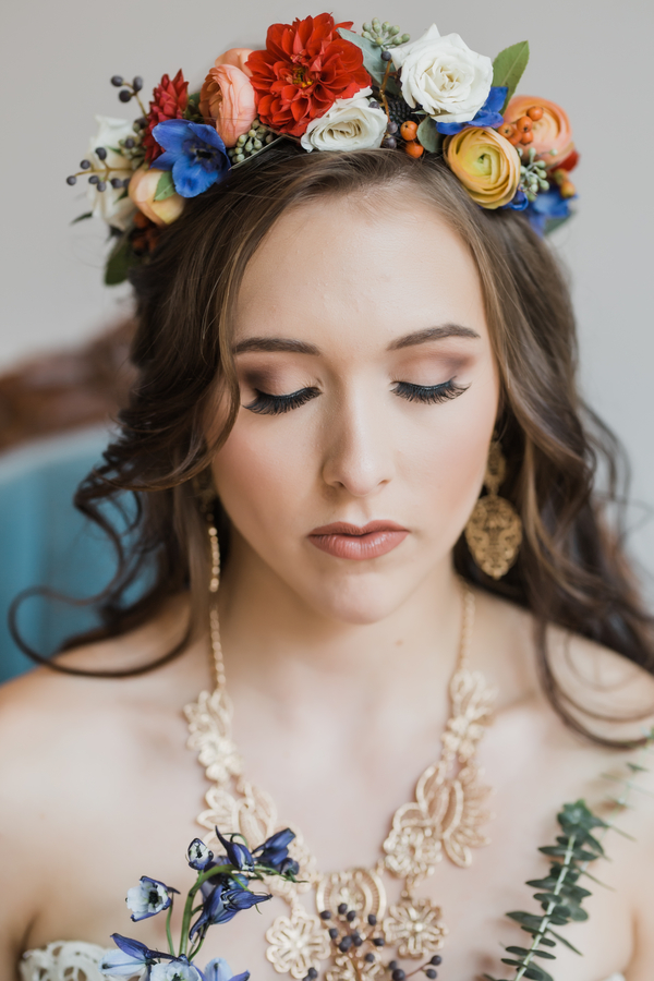 floral bridal crown