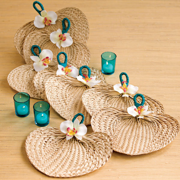 Wicker fans wedding shop favors