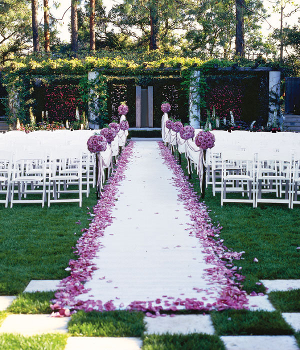 colin cowie wedding ceremony aisle