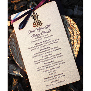 pineapple menu card