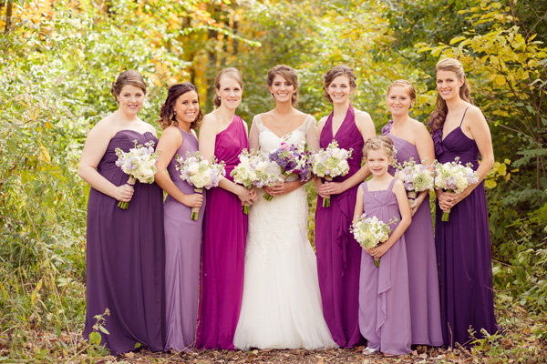 Mix and match bridesmaid dresses