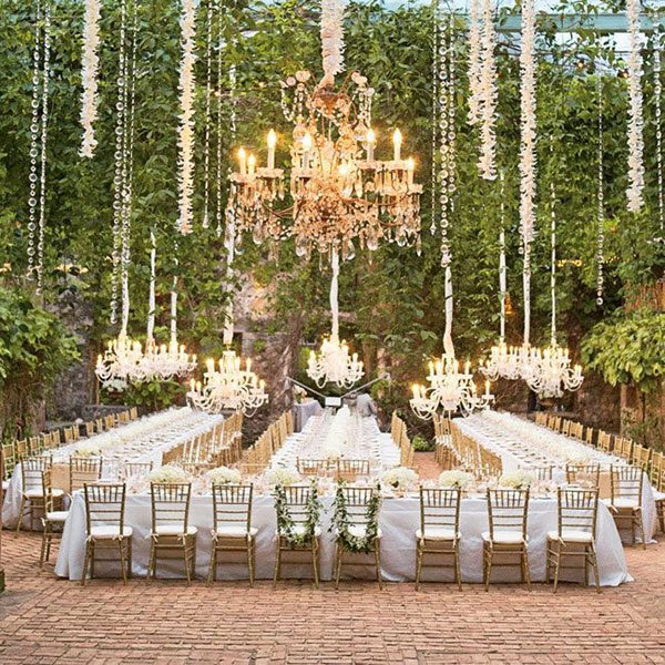Luxe wedding reception decor