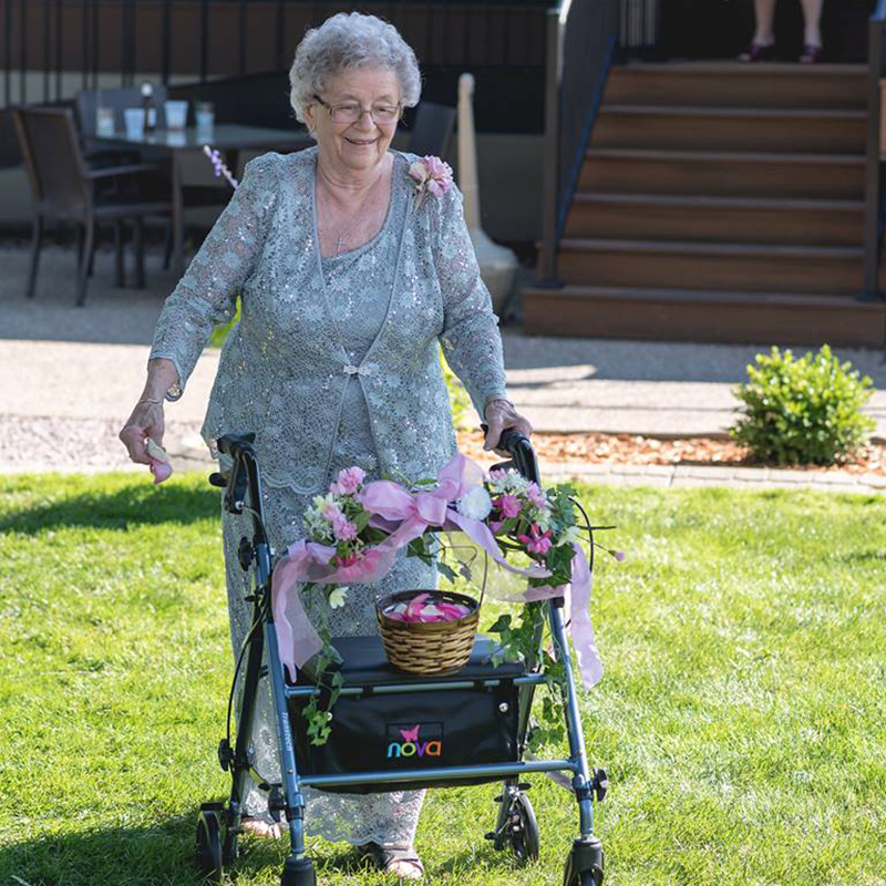 Grandma flower girl