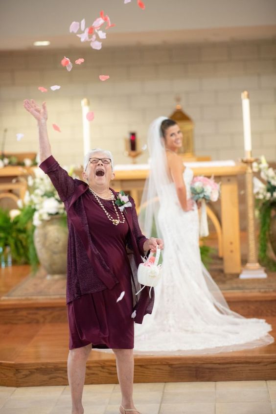 Grandma flower girl