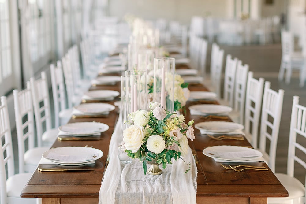 wedding reception table