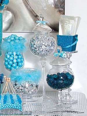 blue candy buffet