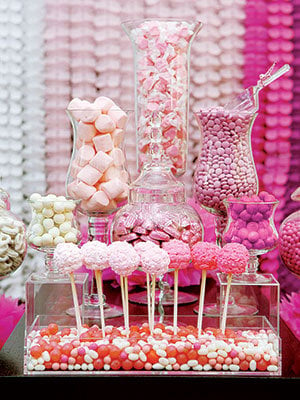 pink candy buffet