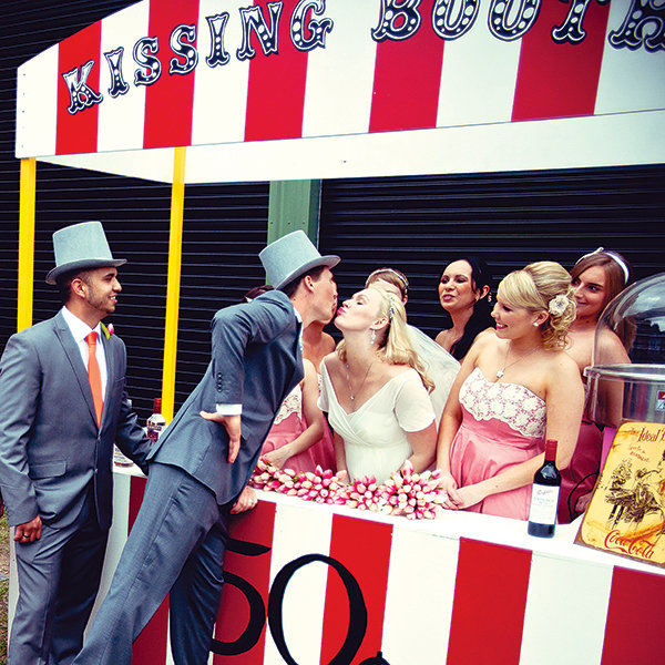 wedding kissing booth
