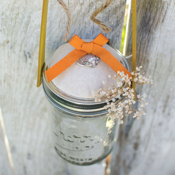 diy mason jar ring bearer pillow