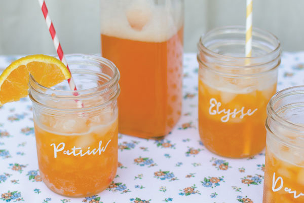 mason jar calligraphy drink jars