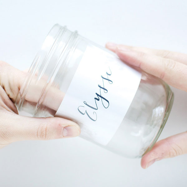 mason jar calligraphy drink jars