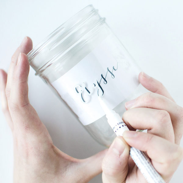 mason jar calligraphy drink jars