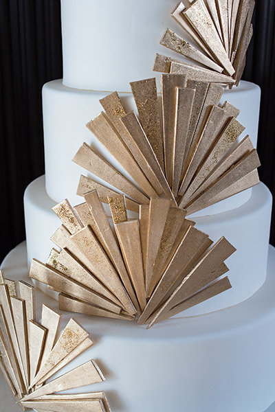 art deco wedding cake