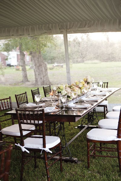 wedding reception tent