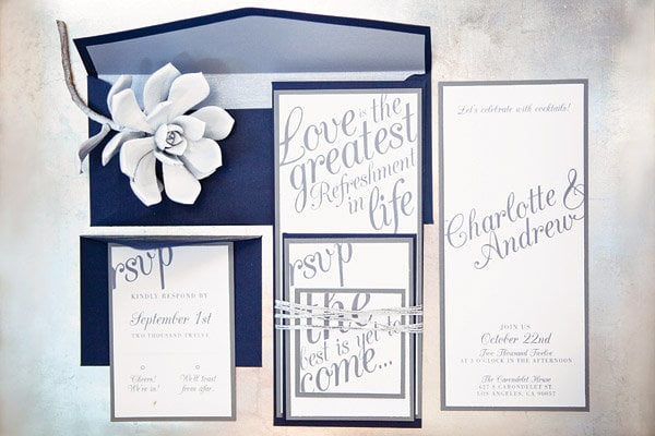 chic wedding stationery