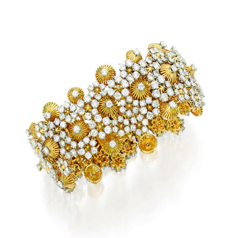 sothebys gold and diamond bracelet