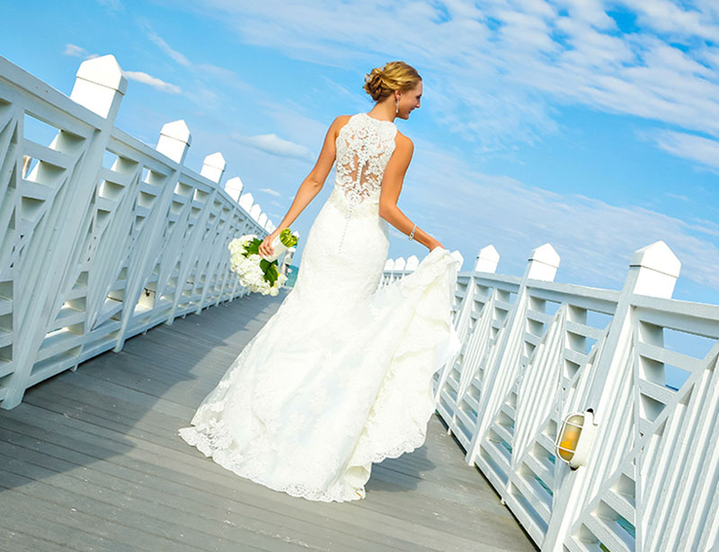 Bride on Boardwalk