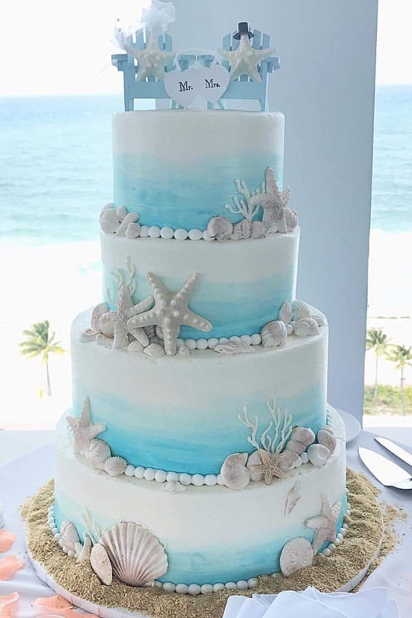 Beach Wedding Cake