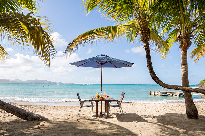 Chairs on beach at The Buccaneer