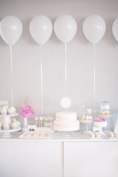 white dessert table 